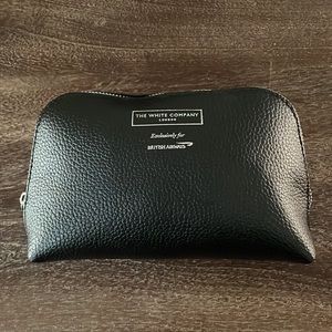 British Airways The White Company London Black Toiletries Travel Bag Pouch NWT